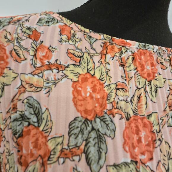 Maxi Studio Boat Neck Floral Bell Sleeves Blouse - Picture 2 of 6